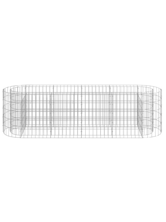 Gabions, augstā puķu kaste, cinkota dzelzs, 190x50x50 cm