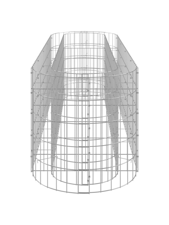 Gabions, augstā puķu kaste, cinkota dzelzs, 190x50x50 cm