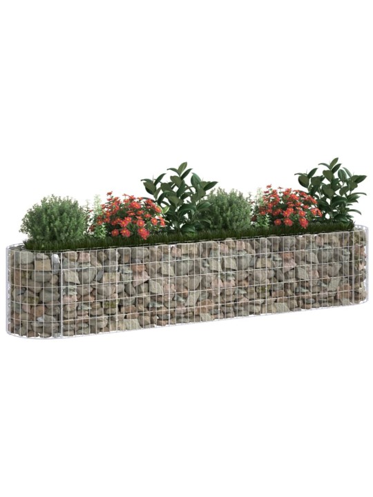 Gabions, augstā puķu kaste, cinkota dzelzs, 260x50x50 cm