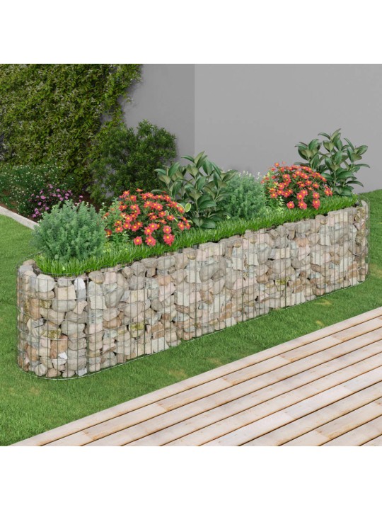 Gabions, augstā puķu kaste, cinkota dzelzs, 260x50x50 cm