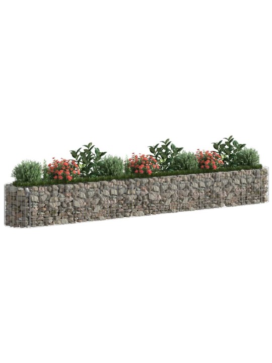 Gabions, augstā puķu kaste, cinkota dzelzs, 400x50x50 cm