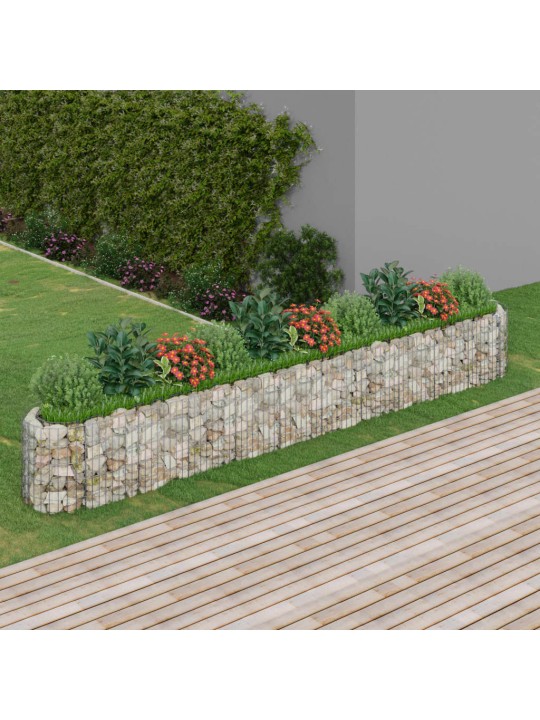 Gabions, augstā puķu kaste, cinkota dzelzs, 400x50x50 cm