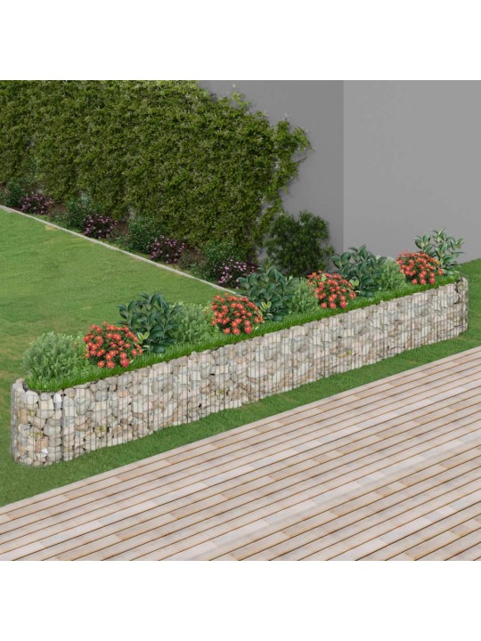 Gabions, augstā puķu kaste, cinkota dzelzs, 470x50x50 cm