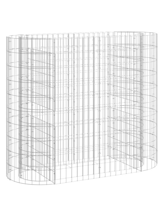 Gabions, augstā puķu kaste, cinkota dzelzs, 120x50x100 cm