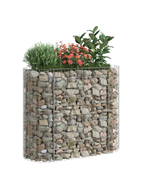 Gabions, augstā puķu kaste, cinkota dzelzs, 120x50x100 cm