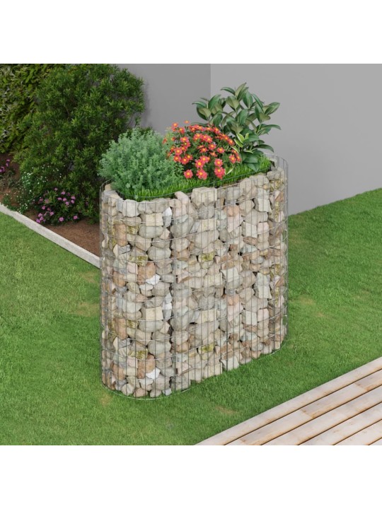 Gabions, augstā puķu kaste, cinkota dzelzs, 120x50x100 cm