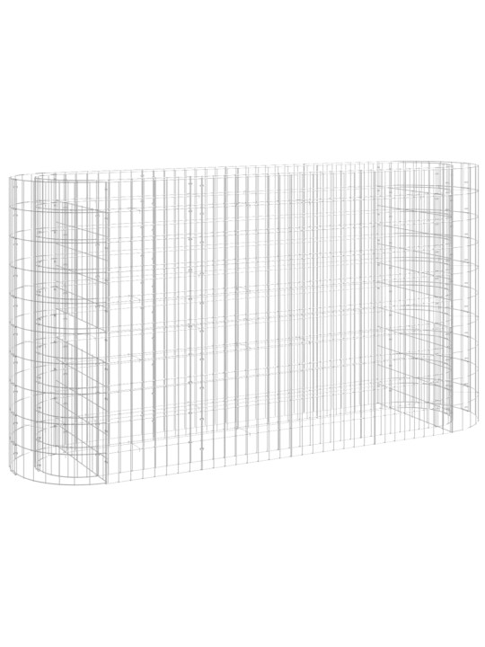Gabions, augstā puķu kaste, cinkota dzelzs, 190x50x100 cm