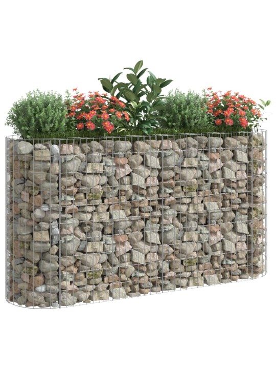 Gabions, augstā puķu kaste, cinkota dzelzs, 190x50x100 cm