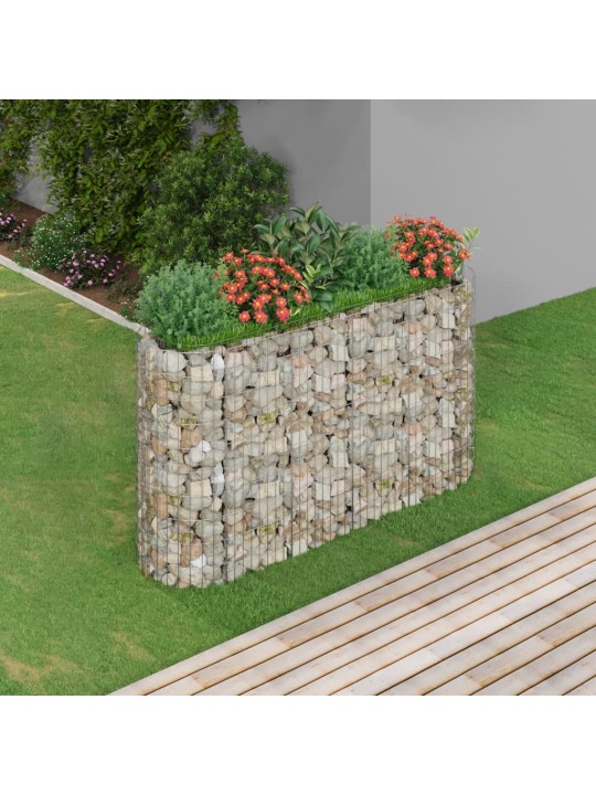 Gabions, augstā puķu kaste, cinkota dzelzs, 190x50x100 cm