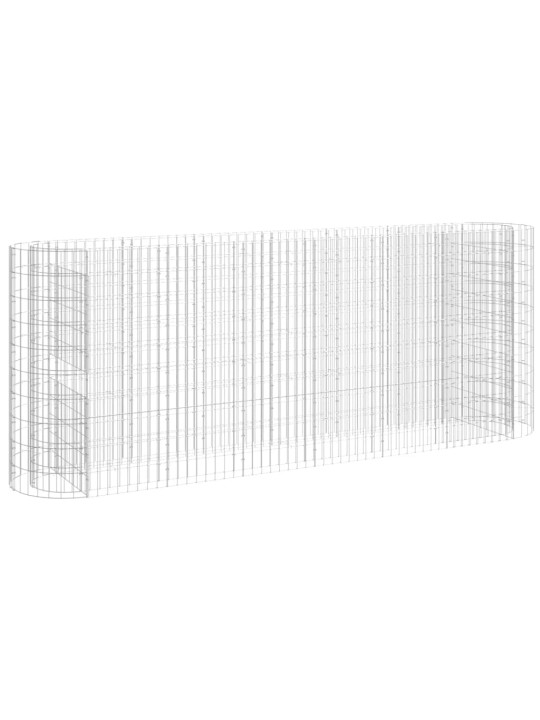 Gabions, augstā puķu kaste, cinkota dzelzs, 260x50x100 cm