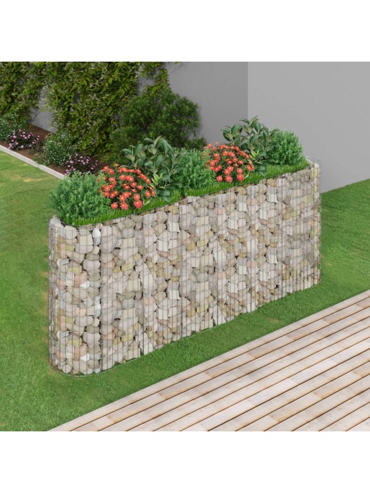 Gabions, augstā puķu kaste, cinkota dzelzs, 260x50x100 cm
