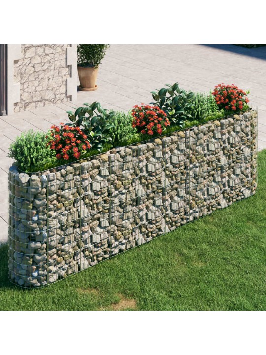 Gabions, augstā puķu kaste, cinkota dzelzs, 330x50x100 cm