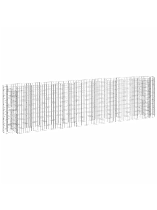 Gabions, augstā puķu kaste, cinkota dzelzs, 400x50x100 cm