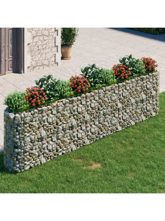 Gabions, augstā puķu kaste, cinkota dzelzs, 400x50x100 cm