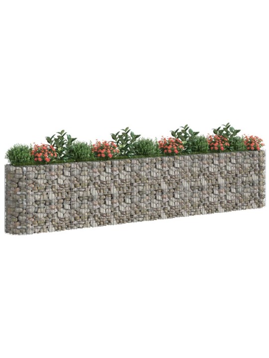Gabions, augstā puķu kaste, cinkota dzelzs, 470x50x100 cm