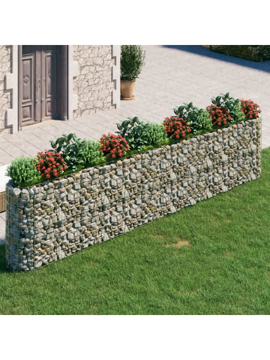 Gabions, augstā puķu kaste, cinkota dzelzs, 470x50x100 cm