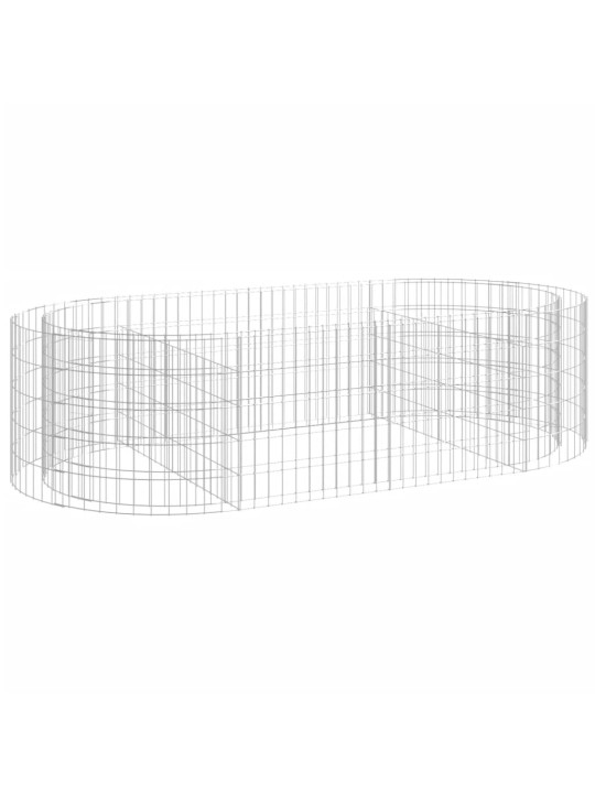 Gabions, augstā puķu kaste, cinkota dzelzs, 200x100x50 cm