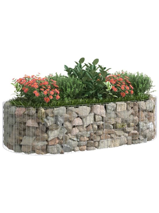 Gabions, augstā puķu kaste, cinkota dzelzs, 200x100x50 cm