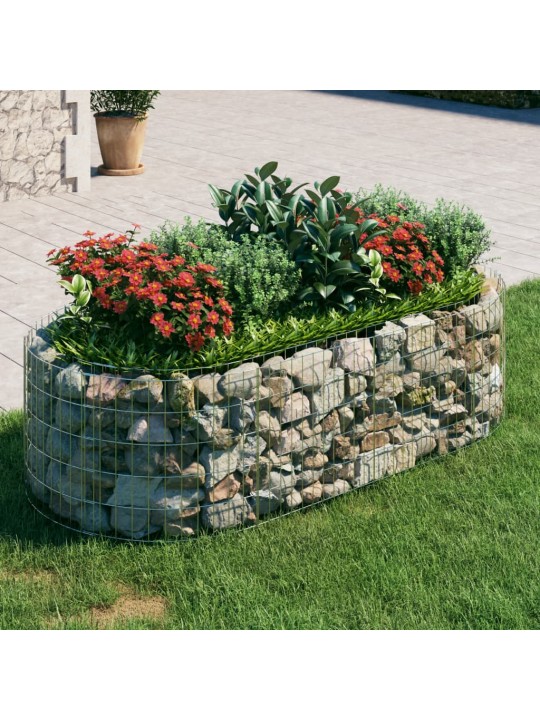 Gabions, augstā puķu kaste, cinkota dzelzs, 200x100x50 cm