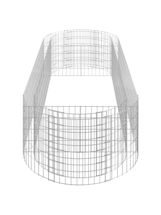 Gabions, augstā puķu kaste, cinkota dzelzs, 300x100x50 cm