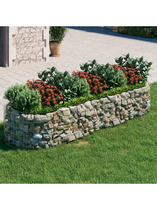 Gabions, augstā puķu kaste, cinkota dzelzs, 300x100x50 cm