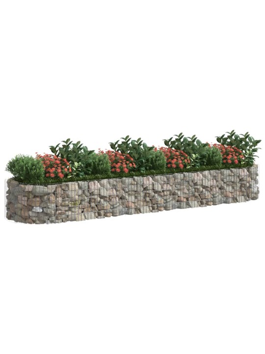 Gabions, augstā puķu kaste, cinkota dzelzs, 400x100x50 cm