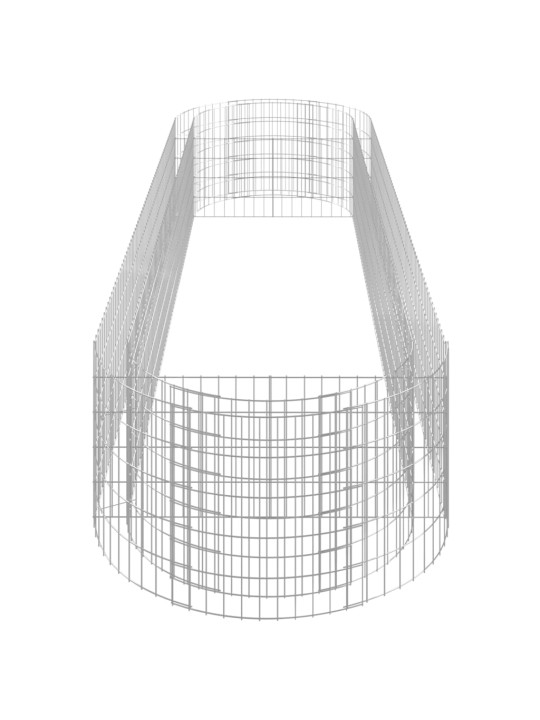 Gabions, augstā puķu kaste, cinkota dzelzs, 400x100x50 cm