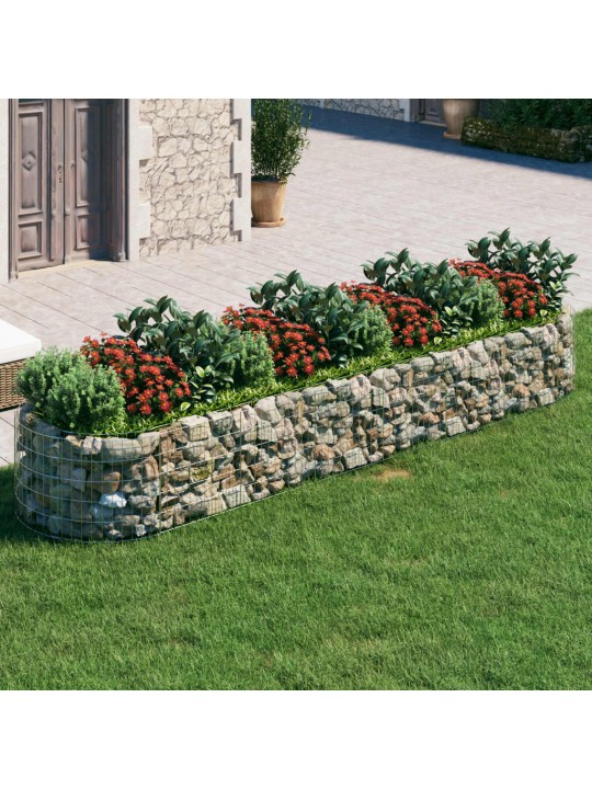 Gabions, augstā puķu kaste, cinkota dzelzs, 400x100x50 cm