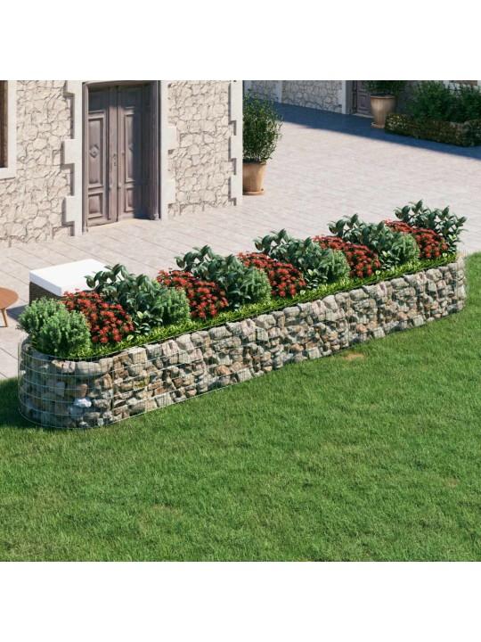 Gabions, augstā puķu kaste, cinkota dzelzs, 500x100x50 cm