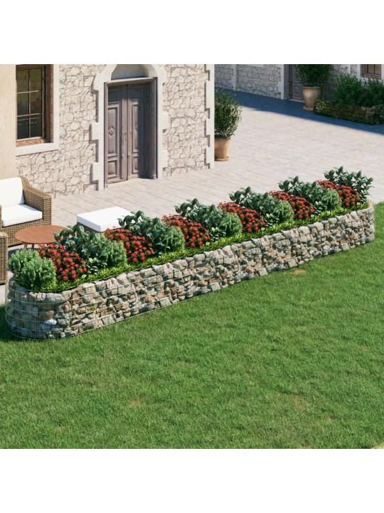 Gabions, augstā puķu kaste, cinkota dzelzs, 600x100x50 cm