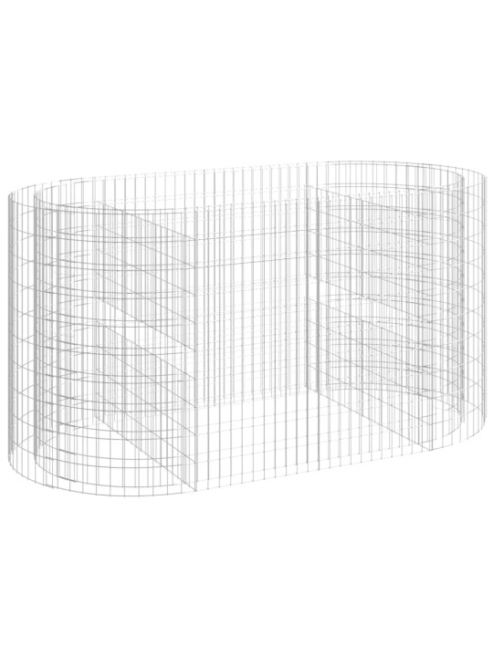 Gabions, augstā puķu kaste, cinkota dzelzs, 200x100x100 cm