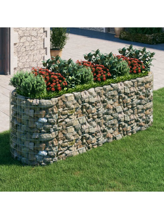 Gabions, augstā puķu kaste, cinkota dzelzs, 300x100x100 cm