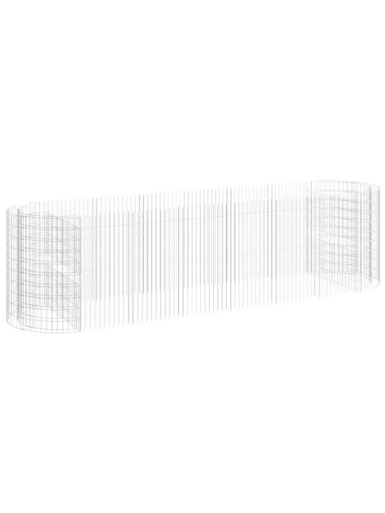 Gabions, augstā puķu kaste, cinkota dzelzs, 400x100x100 cm