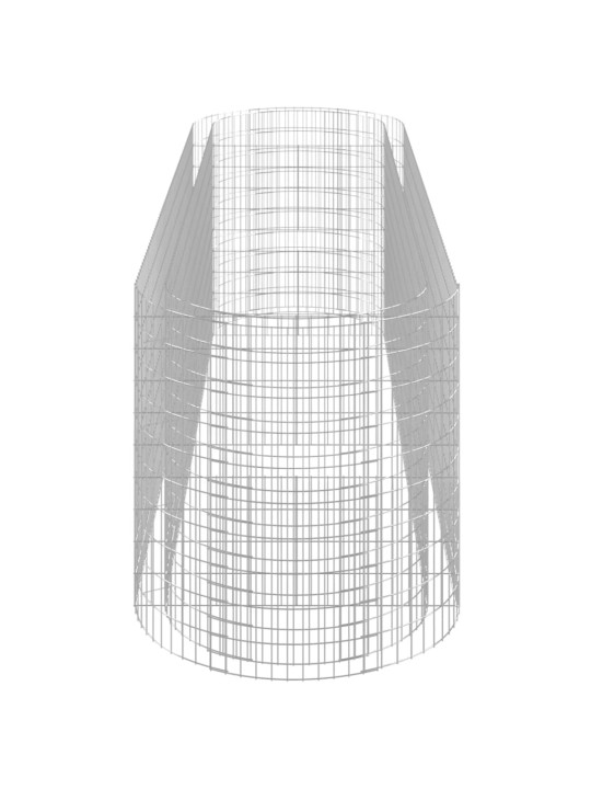 Gabions, augstā puķu kaste, cinkota dzelzs, 400x100x100 cm
