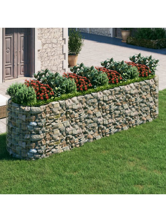 Gabions, augstā puķu kaste, cinkota dzelzs, 400x100x100 cm