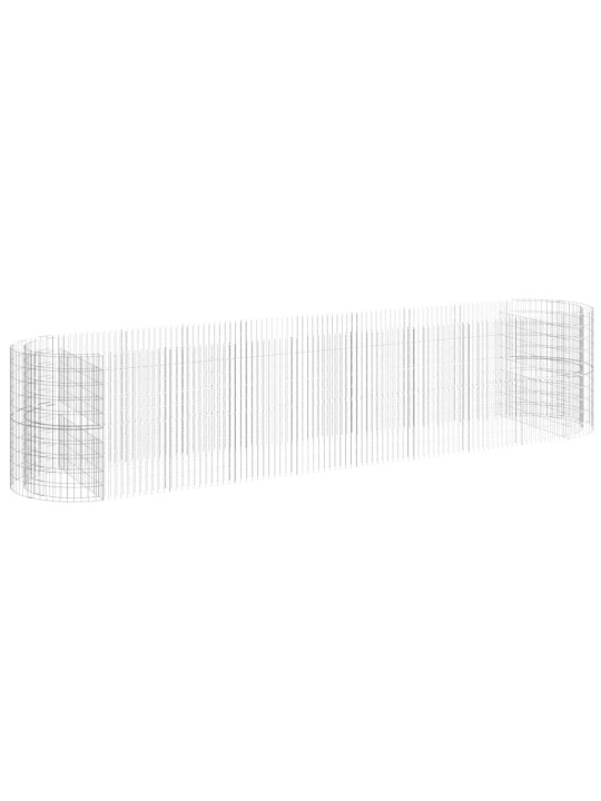 Gabions, augstā puķu kaste, cinkota dzelzs, 500x100x100 cm