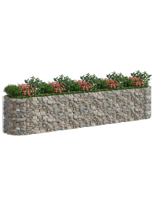 Gabions, augstā puķu kaste, cinkota dzelzs, 500x100x100 cm