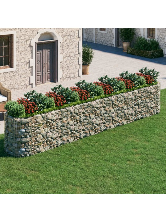 Gabions, augstā puķu kaste, cinkota dzelzs, 600x100x100 cm