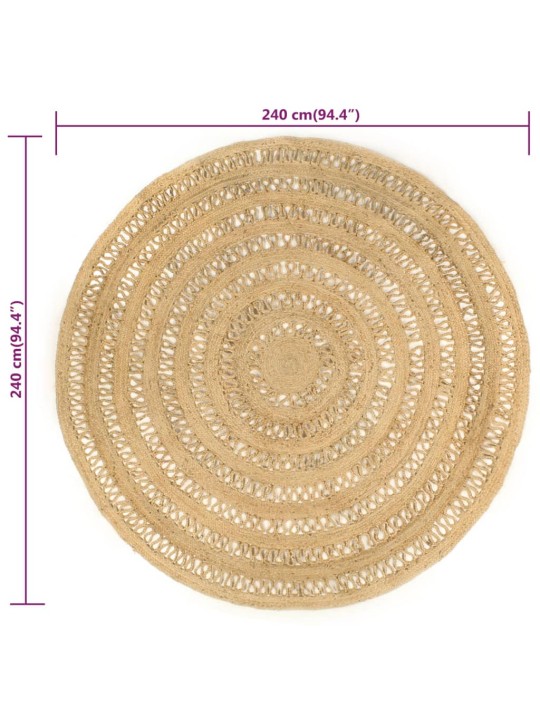 Pīts paklājs, 240 cm, džuta, roku darbs