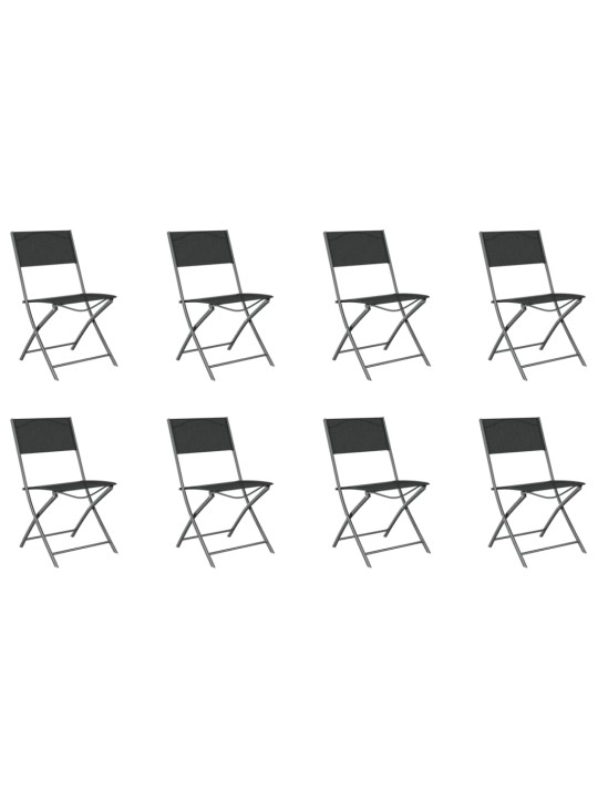 9-daļīgs dārza mēbeļu komplekts, pelēks, melns