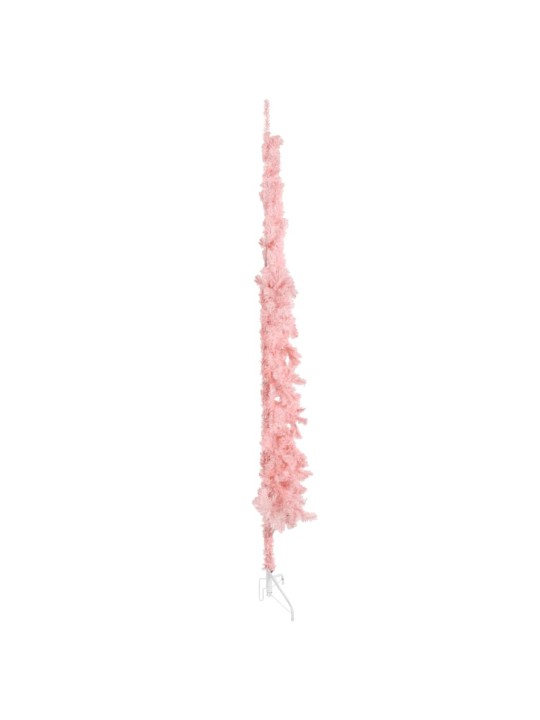 Mākslīgā ziemassvētku egle ar statīvu, pusapaļa, rozā, 240 cm