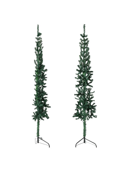 Mākslīgā ziemassvētku egle ar statīvu, pusapaļa, zaļa, 210 cm