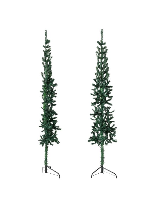 Mākslīgā ziemassvētku egle ar statīvu, pusapaļa, zaļa, 240 cm