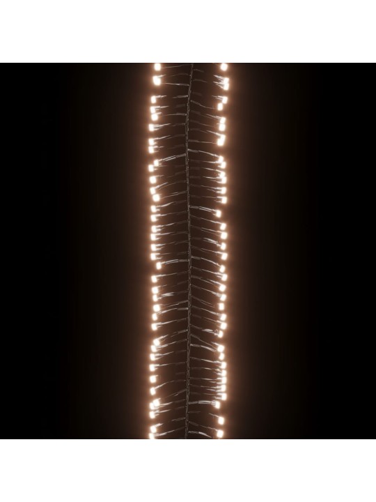 Led lampiņu virtene ar 400 led, silti balta, 7,4 m, pvc