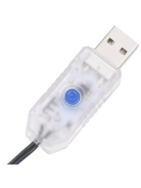 Led lampiņu virtene ar 400 led, daudzkrāsaina, 13 m, pvc