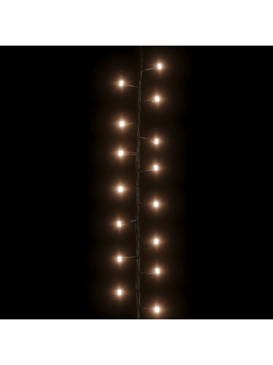 Led lampiņu virtene ar 3000 led, silti balta, 65 m, pvc