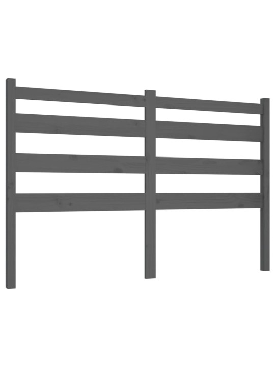 Gultas galvgalis, pelēks, 156x4x100 cm, priedes masīvkoks