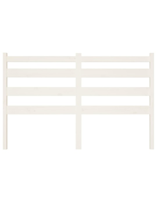 Gultas galvgalis, balts, 206x4x100 cm, priedes masīvkoks