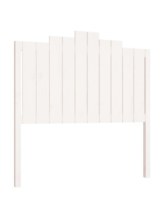 Gultas galvgalis, balts, 106x4x110 cm, priedes masīvkoks