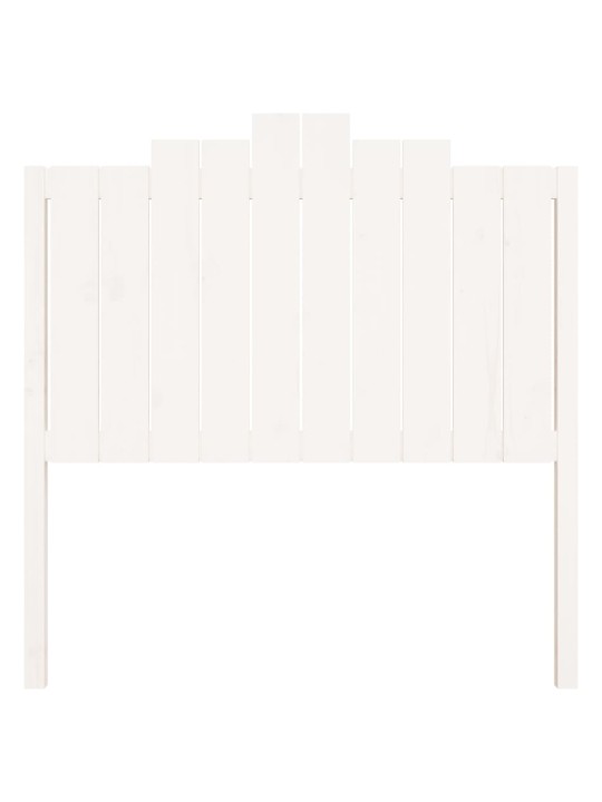Gultas galvgalis, balts, 106x4x110 cm, priedes masīvkoks